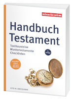 Cover des Ratgebers "Handbuch Testament" 4.A.